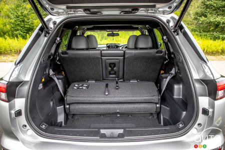 2023 Mitsubishi Outlander PHEV, cargo area with 3rd row folded down